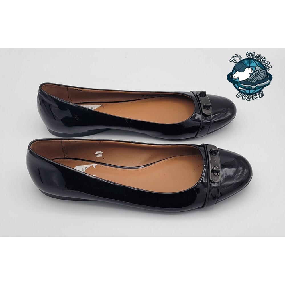 COACH Oswald Black Patent Leather Ballet Flat Womens size 11 B - Picture 5 of 12